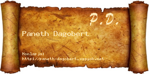 Paneth Dagobert névjegykártya